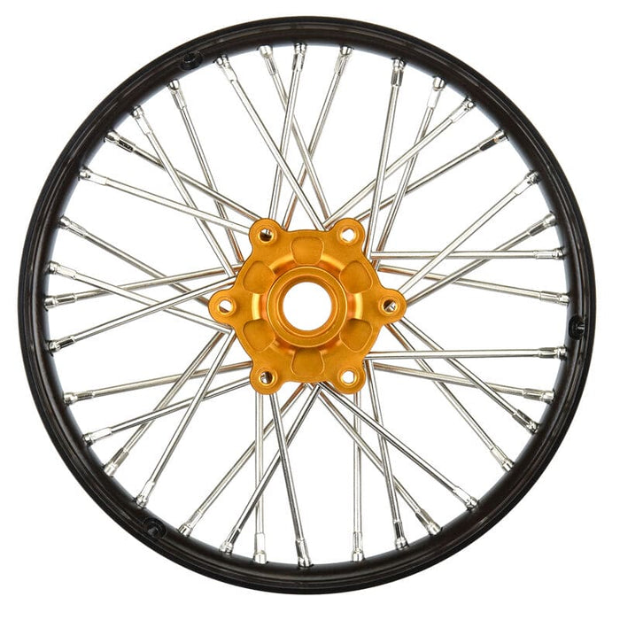PRO283600T3 1/4 Pro-Spec Aluminum V2 Bead Front Wheel Black/Gold (1): Promoto-MX