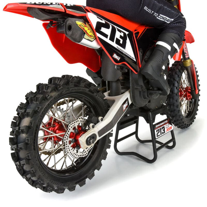 PRO283700T2 1/4 Pro-Spec Aluminum V2 Bead Rear Wheel Black/Red (1): Promoto-MX