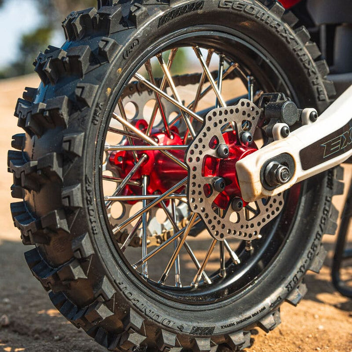 PRO283700T2 1/4 Pro-Spec Aluminum V2 Bead Rear Wheel Black/Red (1): Promoto-MX