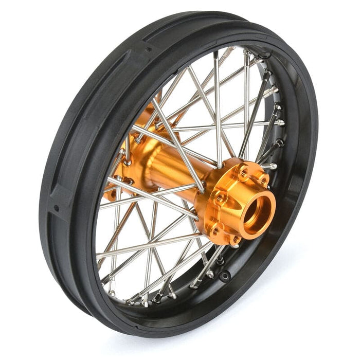 PRO283700T3 1/4 Pro-Spec Aluminum V2 Bead Rear Wheel Black/Gold (1): Promoto-MX