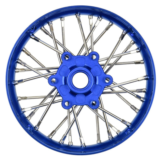 PRO284700T1 1/4 Pro-Spec Aluminum V2 Bead Front Wheel Blue/Blue (1): Promoto-SM