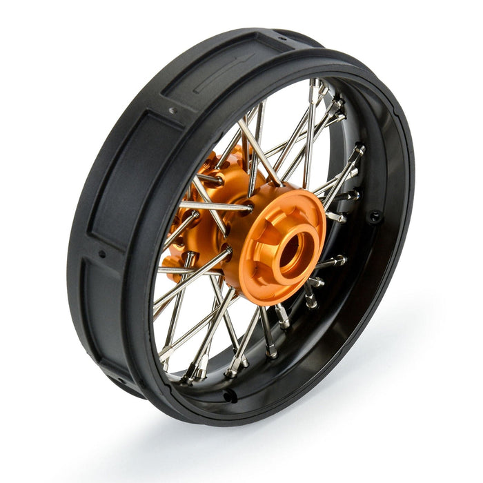 PRO284700T3 1/4 Pro-Spec Aluminum V2 Bead Front Wheel Black/Gold (1): Promoto-SM