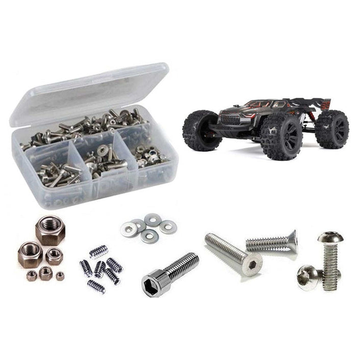 RCZARA055 ARRMA Kraton 6s BLX Extreme Bash(#ARA8708) Stainless Steel Screw Kit