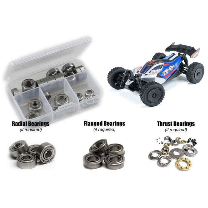 RCZARA056B Metal Shielded Bearing Kit: TYPHON GROM MEGA