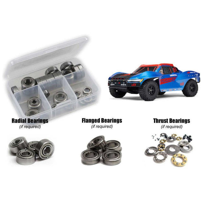 RCZARA059B Metal Shielded Bearing Kit, 1/10 ARRMA Fury 223S BLX