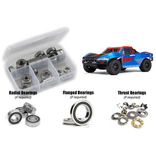 RCZARA059R Rubber Shielded Bearing Kit, 1/10 ARRMA Fury 223S BLX