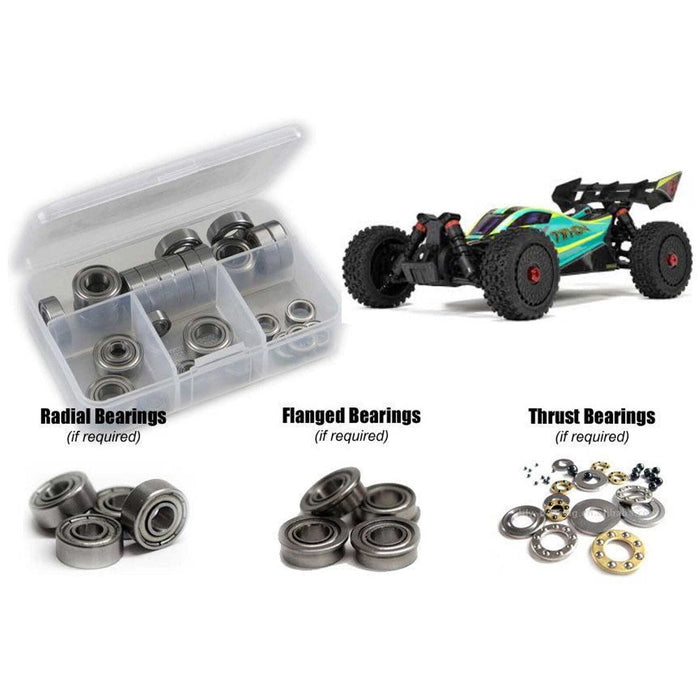 RCZARA060B Metal Shielded Bearing Kit, 1/8 ARRMA Typhon 223S BLX