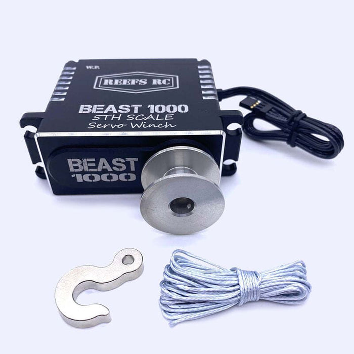 SEHREEFS116 Beast 1000 1/5 Scale Digital Metal Gear Waterproof Winch Servo, Black