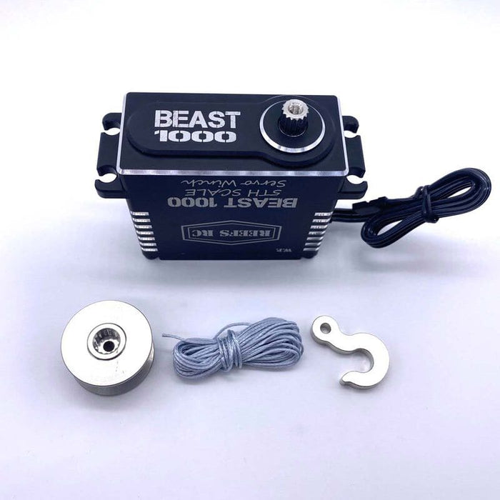 SEHREEFS116 Beast 1000 1/5 Scale Digital Metal Gear Waterproof Winch Servo, Black