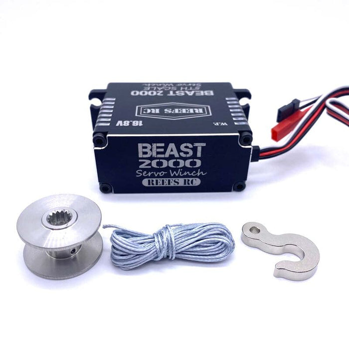 SEHREEFS117 Beast 2000 1/5 Scale Digital Metal Gear Waterproof Winch Servo, Black