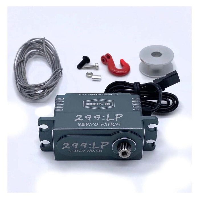 SEHREEFS59 299:LP Low Profile Digital Metal Gear Waterproof Programmable Winch Servo, Black