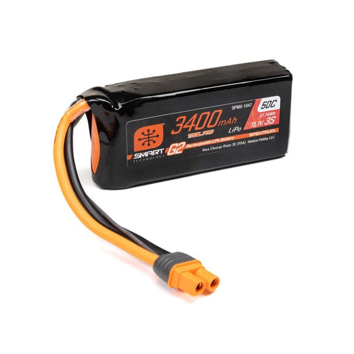 SPMX-1047 11.1V 3400mAh 3S 50C Smart G2 Trail Pro LiPo Battery: IC3