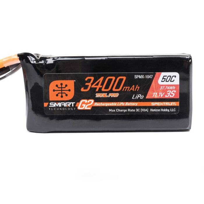 SPMX-1047 11.1V 3400mAh 3S 50C Smart G2 Trail Pro LiPo Battery: IC3