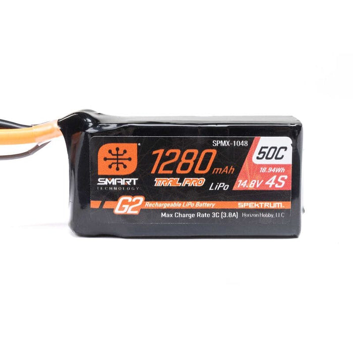 SPMX-1048 14.8V 1280mAh 4S 50C Smart G2 Trail Pro LiPo Battery: IC3 ** if you order from this promotion it is final sale