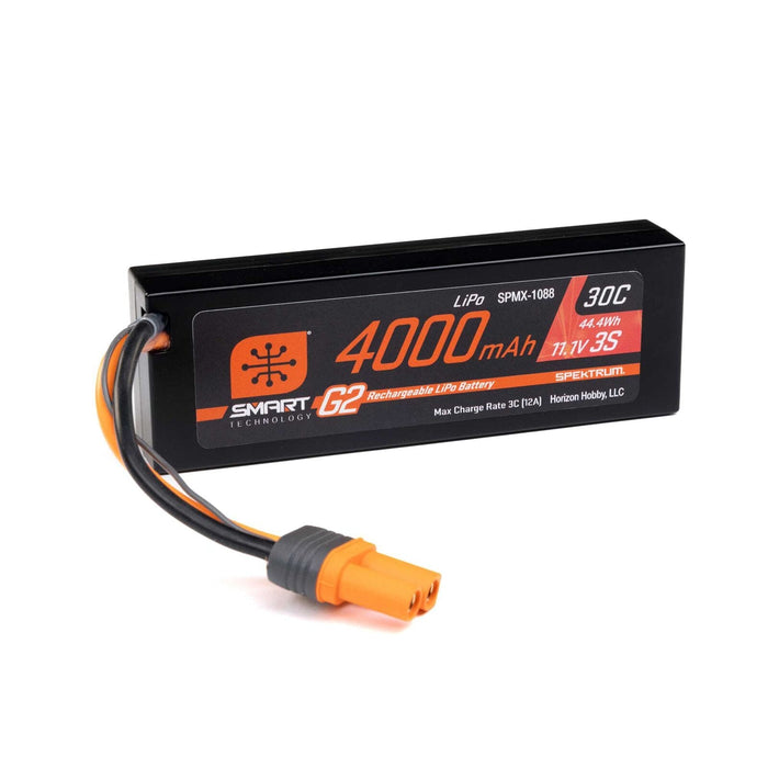 SPMX-1088 11.1V 4000mAh 3S 30C Smart G2 Hardcase LiPo Battery: IC5