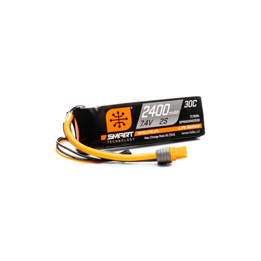 SPMX24002S30 7.4V 2400mAh 2S Smart 30C LiPo Battery: IC3 Connector