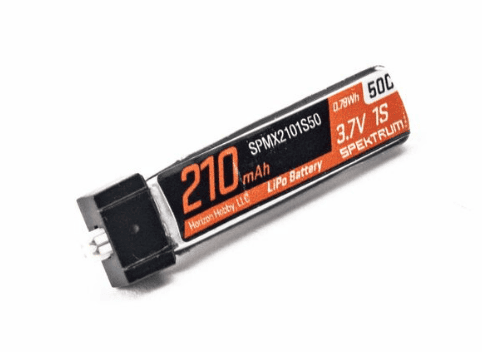 SPMX2101S50  3.7V 210mAh 1S 50C LiPo Battery: JST PH1.25 Connector