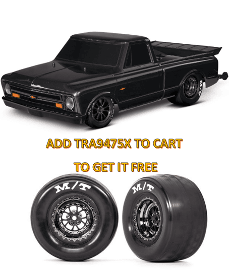 TRA94076-4 Traxxas 1967 Chevrolet C10 Drag Slash - Midnight Black YOU will need this part # TRA2994 to run this truck