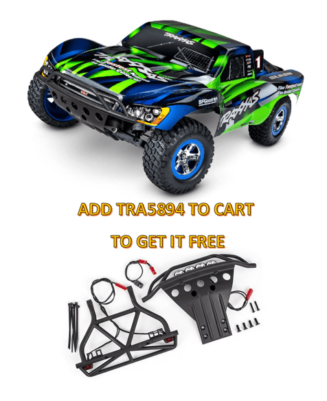 TRA58034-8GREEN Traxxas Slash 1/10 2WD Short Course Racing Truck RTR - Green **SOLD SEPARATELY AND REQUIRED TRA2912 AND TREA2916 OR FOR QUCK CHARGER &LONG RUN TIME BATTERY ORDER PART # TRA2992**