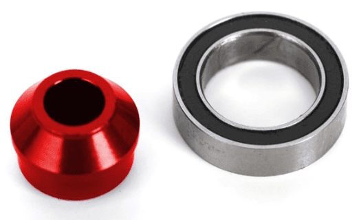 TRA6893-RED Traxxas Bearing adapter, 6061-T6 aluminum (red-anodized) (1)