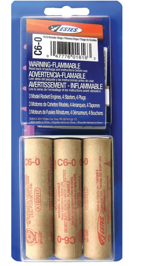 EST10047 Estes Rockets C6-0 (3 ea) - Bagged