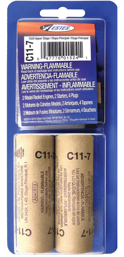 EST10039 Estes Rockets C11-7 (2 ea) - Bagged