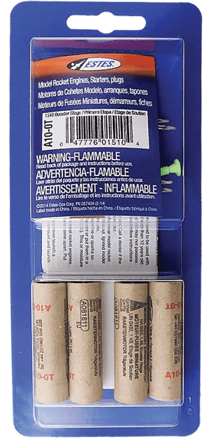 EST10044 Estes Rockets A10-0T (4 ea) - Bagged