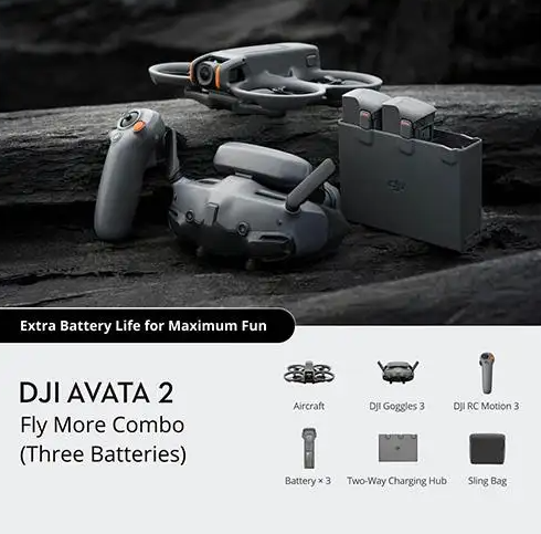 CP.FP.00000151.08 DJI Avata 2 Fly More Combo (Three Batteries)