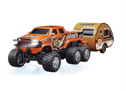 RCPHG4-407OR 1:64 R/C Truck with trailer with APP control - Ford 6-wheeler HG4-407