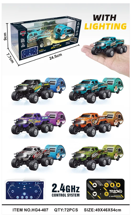 RCPHG4-407OR 1:64 R/C Truck with trailer with APP control - Ford 6-wheeler HG4-407