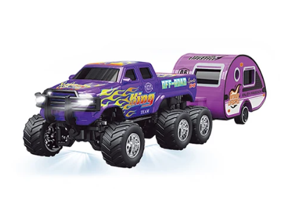 RCPHG4-407PUR 1:64 R/C Truck with trailer with APP control - Ford 6-wheeler HG4-407