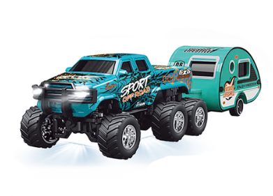 RCPHG4-407BL 1:64 R/C Truck with trailer with APP control - Ford 6-wheeler HG4-407  **order #HG4001 Gun remote - Fits all HG4 models