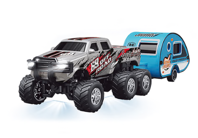 RCPHG4-407GY 1:64 R/C Truck with trailer with APP control - Ford 6-wheeler HG4-407  **order #HG4001 Gun remote - Fits all HG4 models