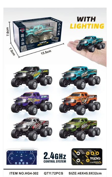 RCPHG4-302PUR 1:64 R/C Six-wheel Chevrolet With APP control HG4-302 **order #HG4001 Gun remote - Fits all HG4 models