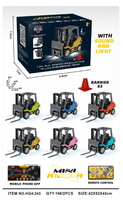 RCPHG4-243GRN 1:64 R/C Forklift With APP control HG4-243 **order #HG4001 Gun remote - Fits all HG4 models