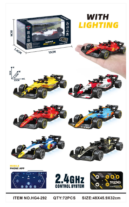 RCPHG4-292RDWH 1:64 R/C Racing Car With APP control HG4-292 **order #HG4001 Gun remote - Fits all HG4 models