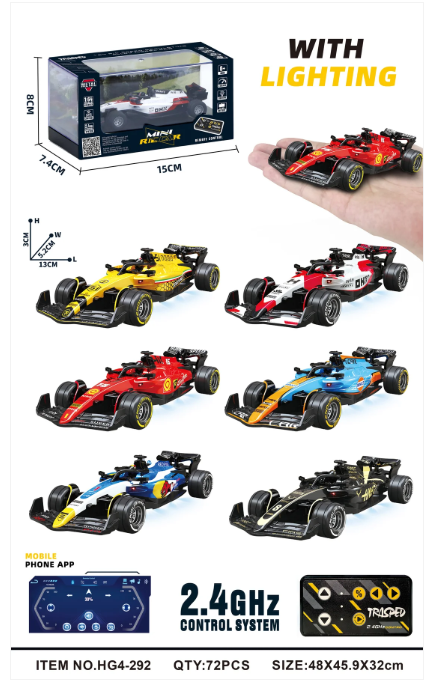 HG4-292(Blue orange) 1:64 R/C Racing Car With APP control HG4-292 **order #HG4001 Gun remote - Fits all HG4 models