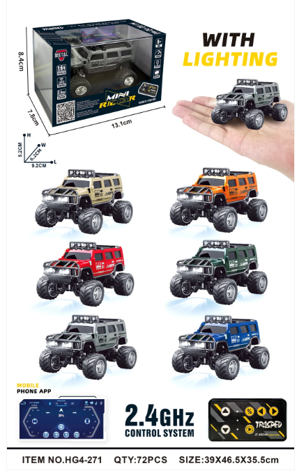 RCPHG4-271RD 1:64 R/C Hummer RC Car With APP control HG4-271**order #HG4001 Gun remote - Fits all HG4 models