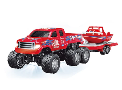 RCPHG4-408RD 1/64 R/C Truck with boat with APP control - Ford 6-wheeler HG4-408 **order #HG4001 Gun remote - Fits all HG4 models