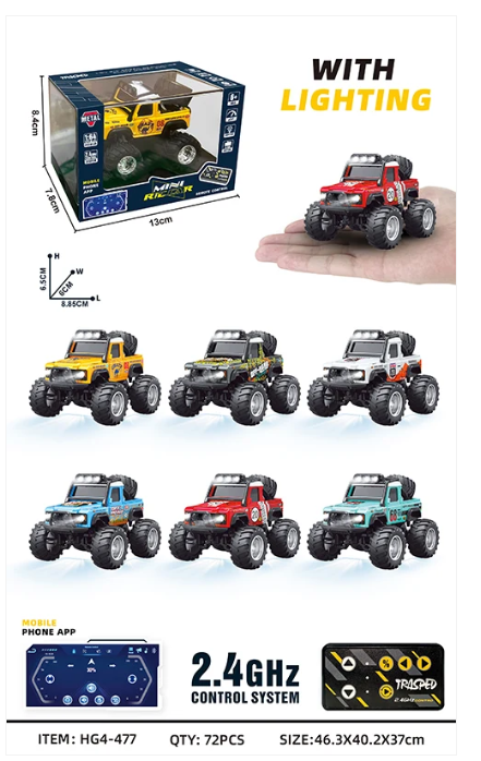 RCPHG4-477LTBL 1/64 R/C Jeep with APP control HG4-477 **order #HG4001 Gun remote - Fits all HG4 models