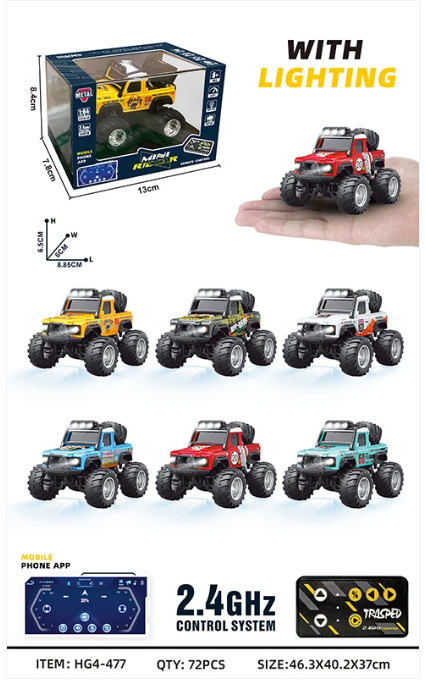 RCPHG4-477DKBL 1/64 R/C Jeep with APP control HG4-477 **order #HG4001 Gun remote - Fits all HG4 models