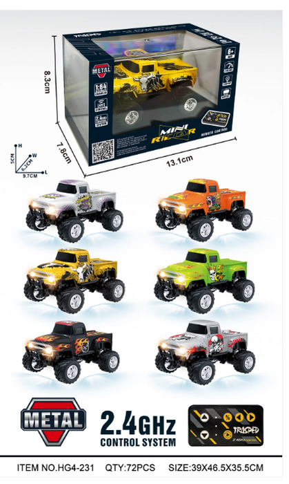 RCPHG4-231GRN 1:64 R/C Monster Truck With APP control HG4-231 **order #HG4001 Gun remote - Fits all HG4 models