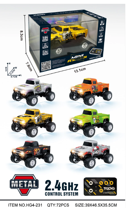 RCPHG4-231OR 1:64 R/C Monster Truck With APP control HG4-231 **order #HG4001 Gun remote - Fits all HG4 models