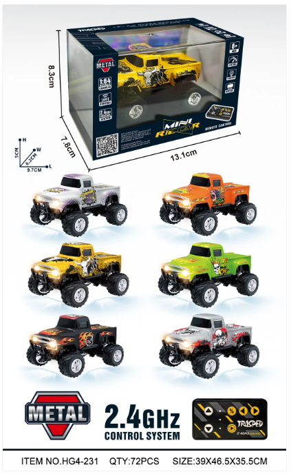 RCPHG4-231WH 1:64 R/C Monster Truck With APP control HG4-231 **order #HG4001 Gun remote - Fits all HG4 models