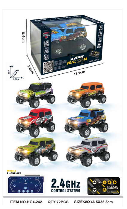 RCPHG4-242BK 1:64 R/C Bronco Off-Road Vehicle With APP control HG4-242 **order #HG4001 Gun remote - Fits all HG4 models