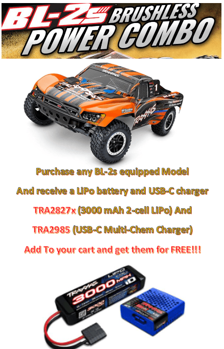 TRA58134-4ORANGE Traxxas Slash 1/10 Brushless BL-2s ESC 2WD Short Course Truck RTR - Orange **SOLD SEPARATELY AND REQUIRED QUCK CHARGER &LONG RUN TIME BATTERY ORDER PART # TRA2992**