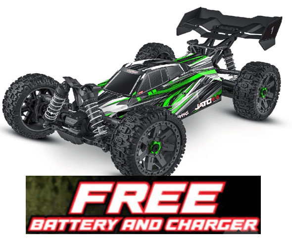 TRA90154-4GREEN Traxxas Jato 4x4 Brushless BL-2S with clipless body - Green**Free battery charger with the purchase of this truck. Please add TRA2827X and TRA2920 to your order  to get it free.** if you order from this promotion it is final sale