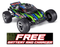TRA37354-4GREEN Traxxas 1/10 Rustler 2WD BL-2S Clipless - Green **Free battery charger with the purchase of this truck. Please add TRA2827X and TRA2920 to your order  to get it free.** if you order from this promotion it is final sale