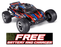 TRA37354-4RED Traxxas 1/10 Rustler 2WD BL-2S Clipless - Red **Free battery charger with the purchase of this truck. Please add TRA2827X and TRA2920 to your order  to get it free.** if you order from this promotion it is final sale
