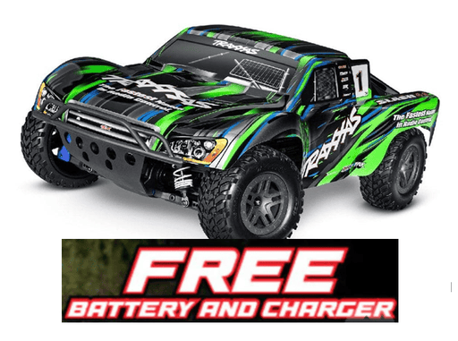 TRA68154-4GREEN Traxxas Slash 1/10 4X4 Brushless Short Course Truck RTR - Green**Free battery charger with the purchase of this truck. Please add TRA2827X and TRA2920 to your order  to get it free.** if you order from this promotion it is final sale